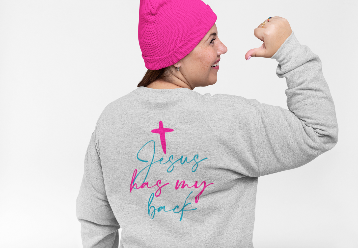 Jesus has my Back Crewneck Sweatshirt